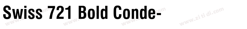 Swiss 721 Bold Conde字体转换